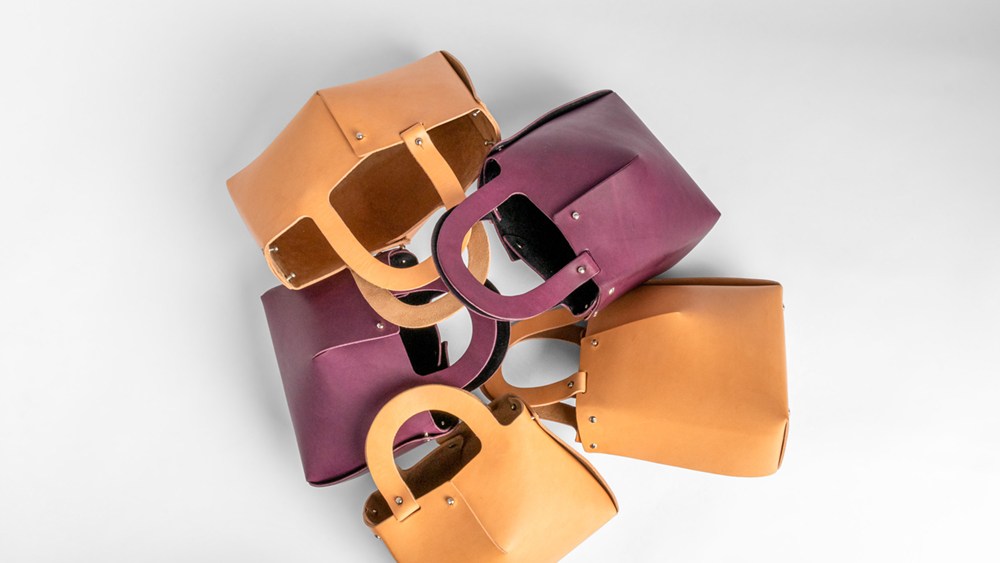 The Nendo-designed handbags for the Up To You Anthology e-commerce platform.