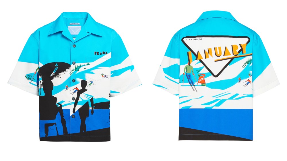 The Prada Time Capsule camp shirt dropping Jan. 2.