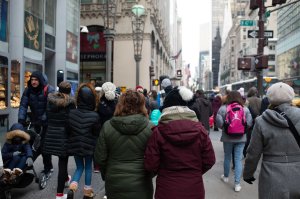 Shoppers on Super Saturday in New York City.