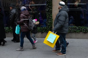 Shoppers on Super Saturday in New York City.
