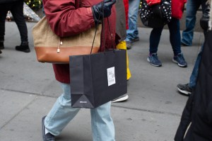 Shoppers on Super Saturday in New York City.