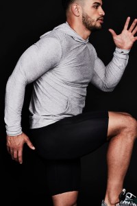Outdoor Voices’ hoodie and Tracksmith’s half tights.