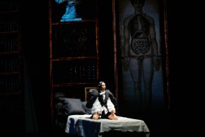 The scene at The Vienna Opera's newest performance, "Orlando," with costumes by Rei Kawakubo.