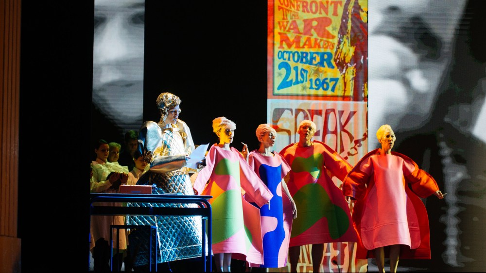 The scene at The Vienna Opera's newest performance, "Orlando," with costumes by Rei Kawakubo.