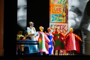 The scene at The Vienna Opera's newest performance, "Orlando," with costumes by Rei Kawakubo.
