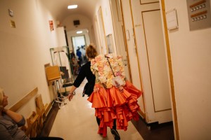 The scene at The Vienna Opera's newest performance, "Orlando," with costumes by Rei Kawakubo.