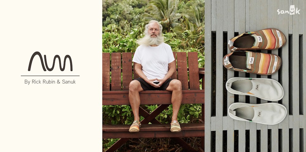 Legendary music producer Rick Rubin has collaborated with Deckers-owned Sanuk on a new collection of vegan Sidewalk Surfer slip-on footwear.