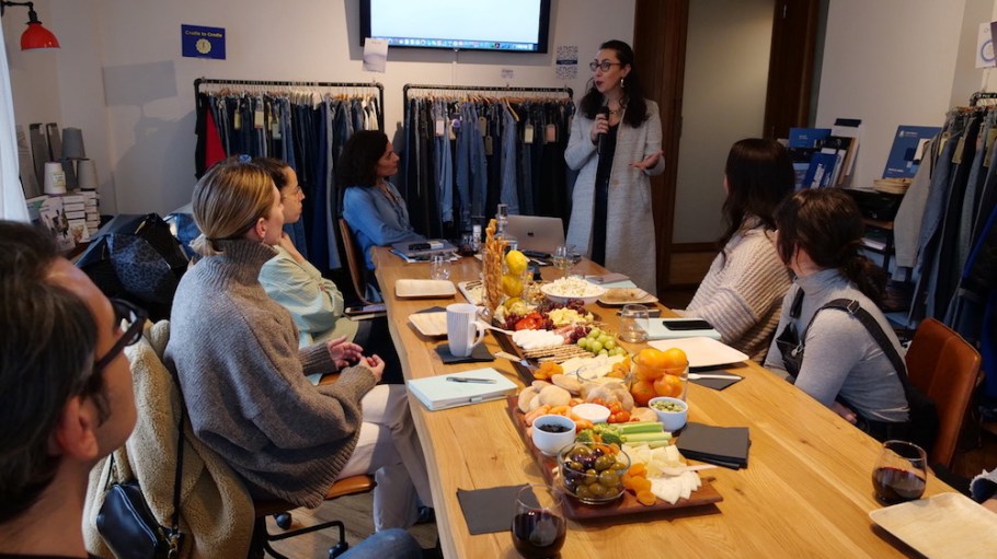 Speakers from Lenzing and Artistic Milliners discuss compostable fabrics at the mill's Soho MasterClass Series.