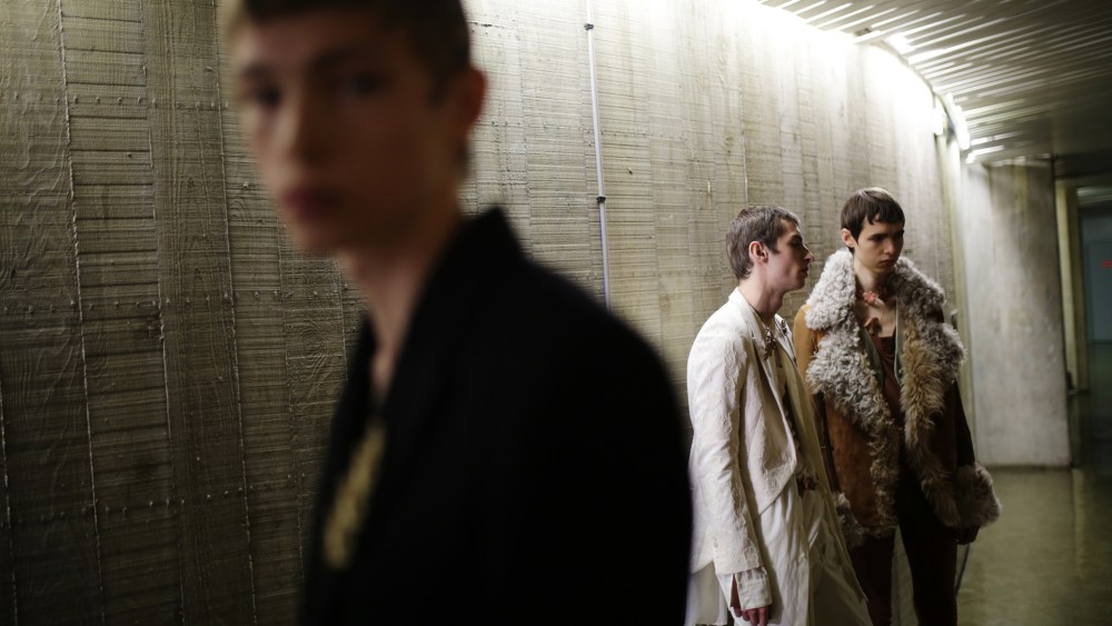 Backstage at Ann Demeulemeester Men’s Fall 2020
