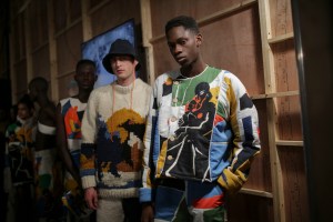 Backstage at Bethany Williams LFW Men's Fall 2020