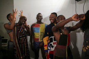 Backstage at Bethany Williams LFW Men's Fall 2020