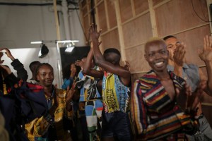 Backstage at Bethany Williams LFW Men's Fall 2020