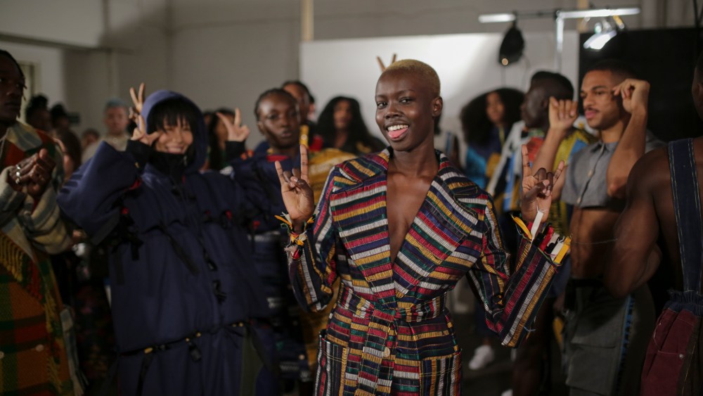 Backstage at Bethany Williams LFW Men's Fall 2020