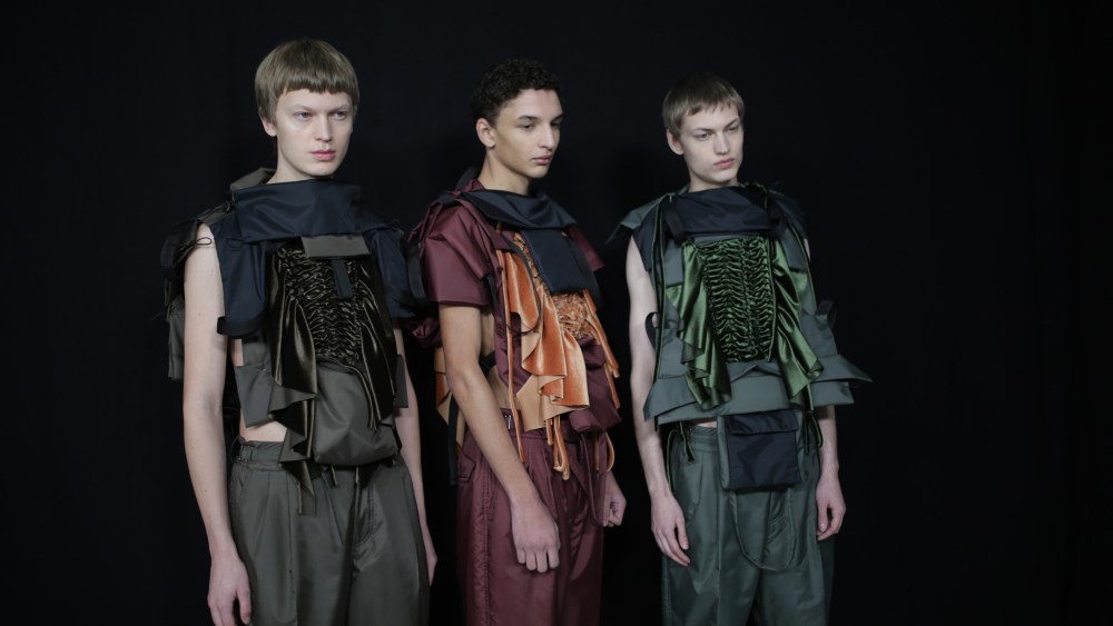 Backstage at Craig Green Men’s Fall 2020