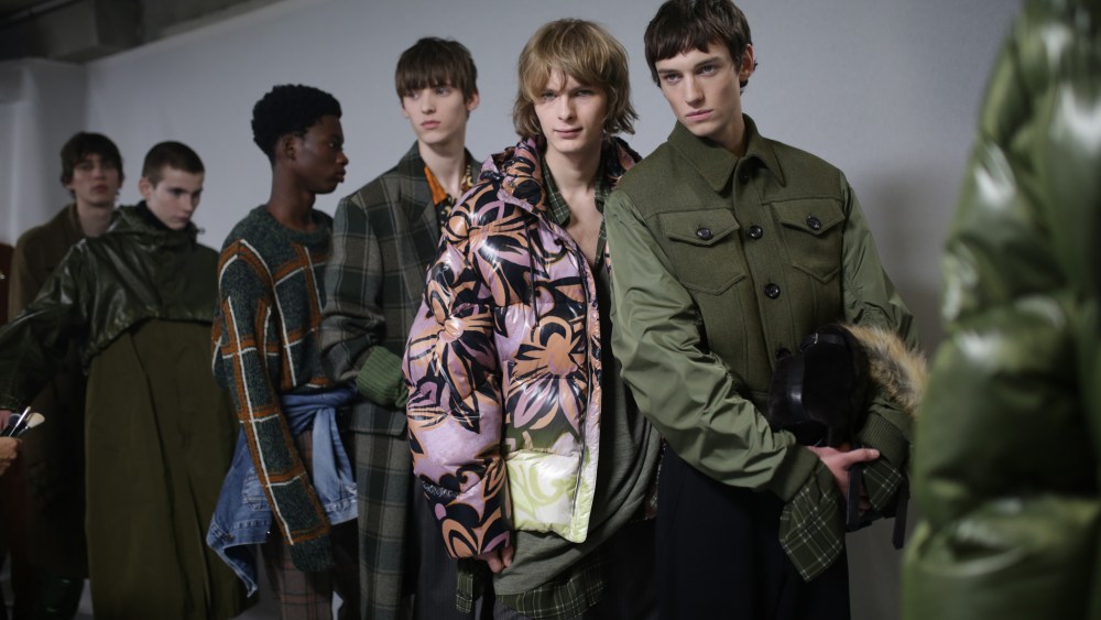 Backstage at Dries Van Noten Men’s Fall 2020