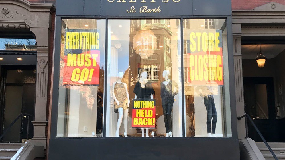 Calypso St. Barth store on Newbury St. in Boston is among 16 locations participating in going-out-of-business sale. (PRNewsfoto/Tiger Group)
