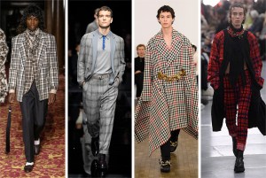 From left: Edward Crutchley, Giorgio Armani, JW Anderson, and Sacai