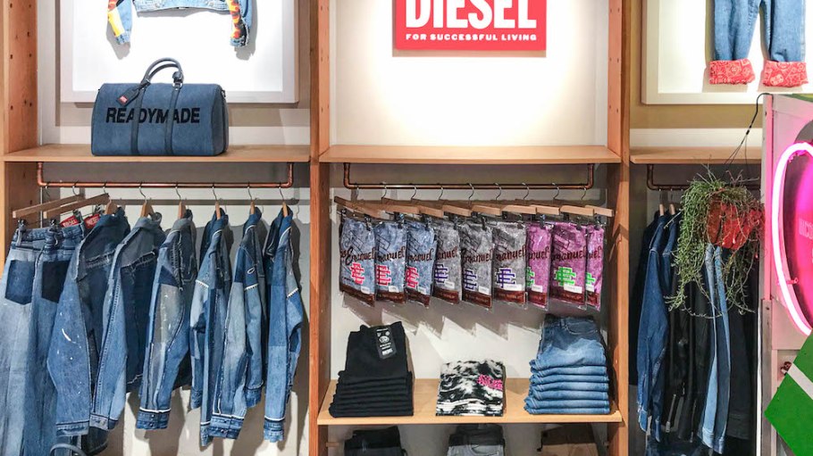 Diesel Red Tag x Readymade and Diesel Red Tag x A-Cold-Wall are among the denim Diesel items to be sold at Fred Segal Sunset Boulevard.