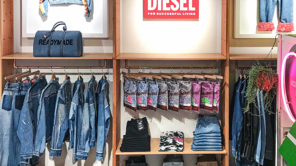 Diesel Red Tag x Readymade and Diesel Red Tag x A-Cold-Wall are among the denim Diesel items to be sold at Fred Segal Sunset Boulevard.