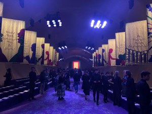 The interior of Judy Chicago's installation for Dior.