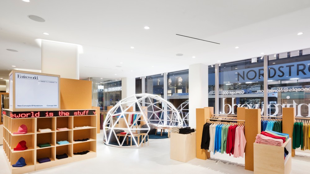 The Entireworld pop-up at Nordstrom.