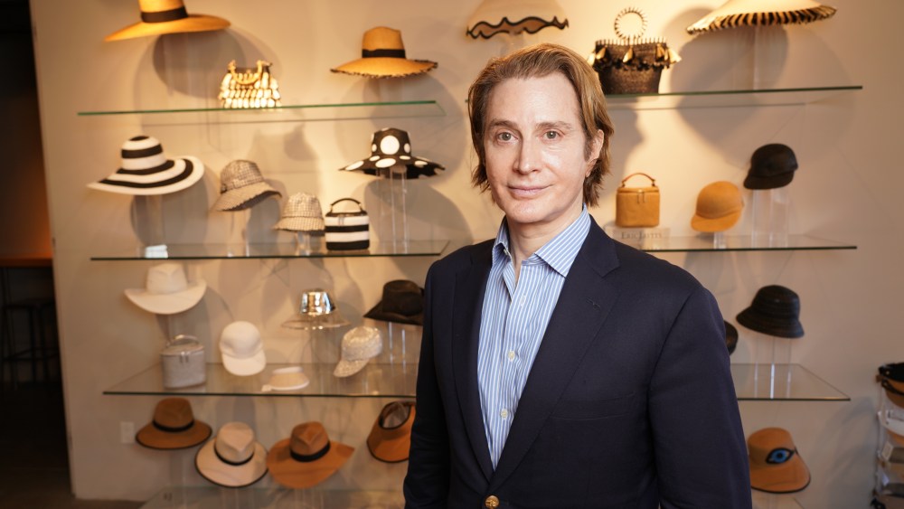 Eric Javits in his New York showroom.