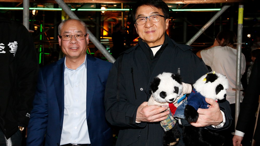 Li-Ning and Jackie Chan in the front row