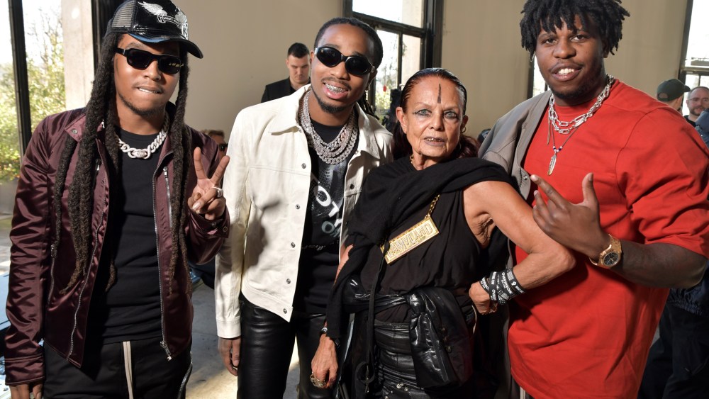 Migos and Michelle Lamy in the front row