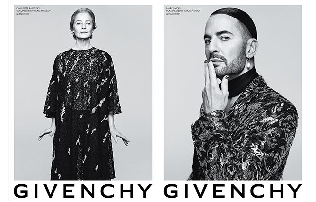Charlotte Rampling and Marc Jacobs for Givenchy Spring 2020