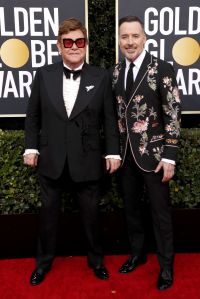 Elton John in Gucci and David Furnish in Gucci, Golden Globes 2020