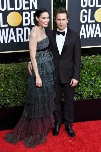Leslie Bibb and Sam Rockwell, Golden Globes 2020
