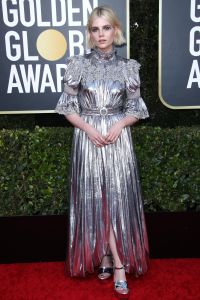 Lucy Boynton in Louis Vuitton, Golden Globes 2020