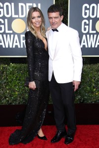 Nicole Kimpel and Antonio Banderas, Golden Globes 2020