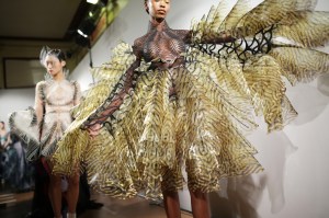 Backstage at Iris Van Herpen Couture Spring 2020