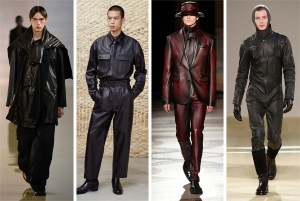 From left: Acne, Lemaire, Berluti, and Salvatore Ferragamo