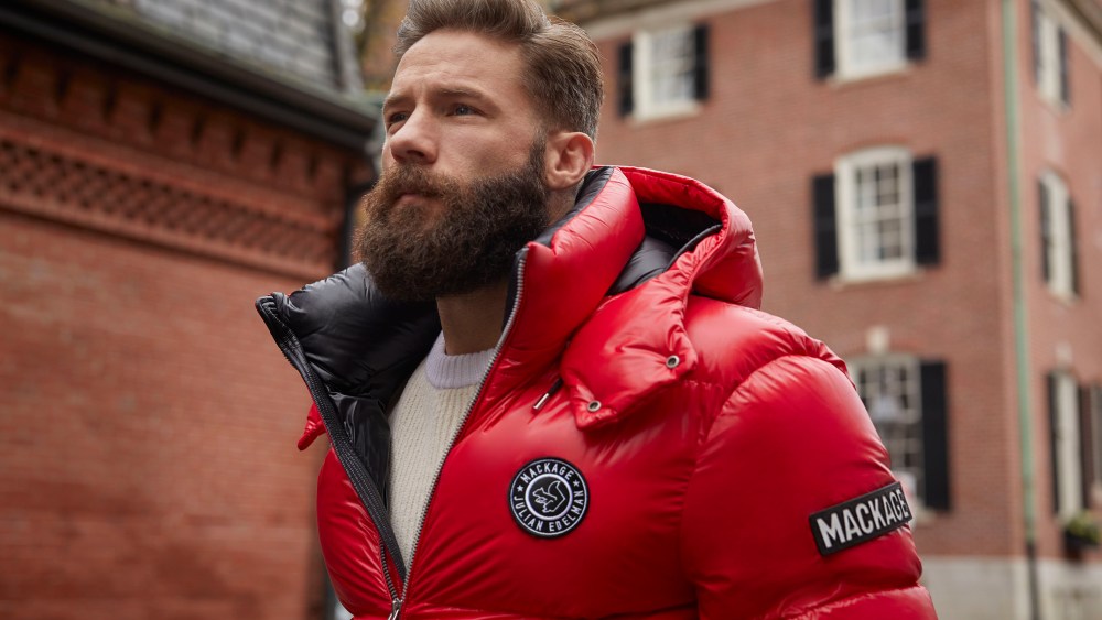Julian Edelman in Mackage x Edelman