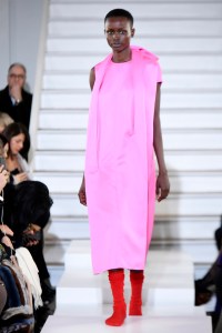 Model on the catwalk