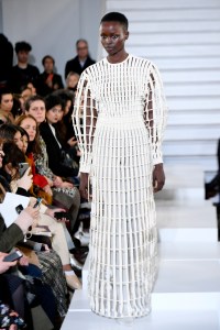 Model on the catwalk