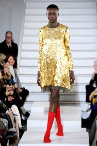 Model on the catwalk