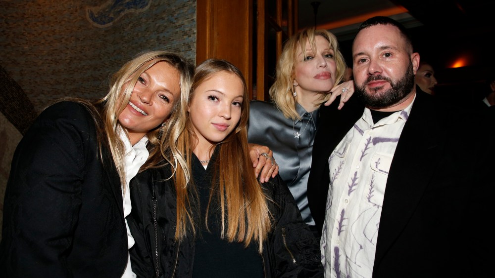 Kate Moss, Lila Grace Moss Hack, Courtney Love and Kim Jones.