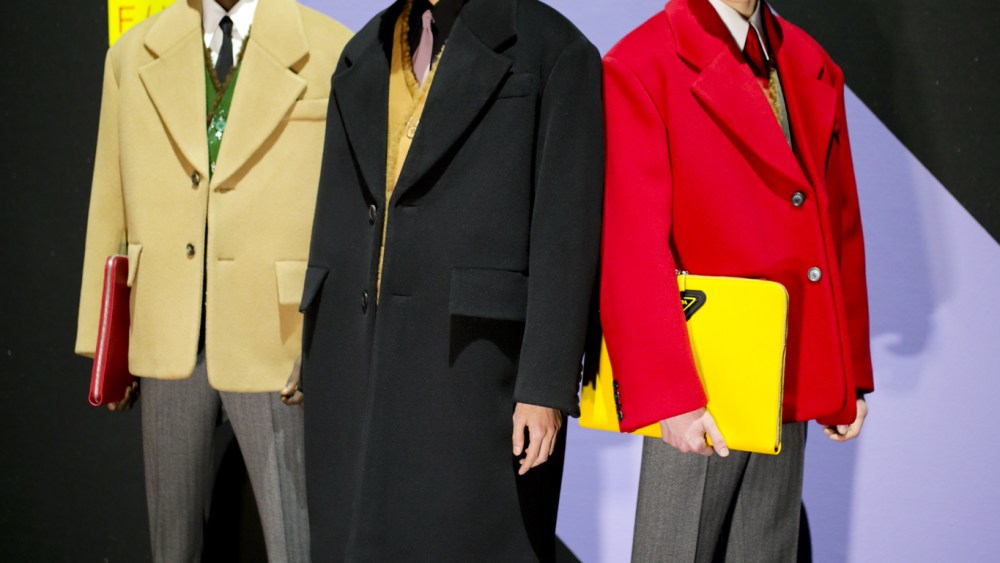 Backstage at Prada Men's Fall 2020