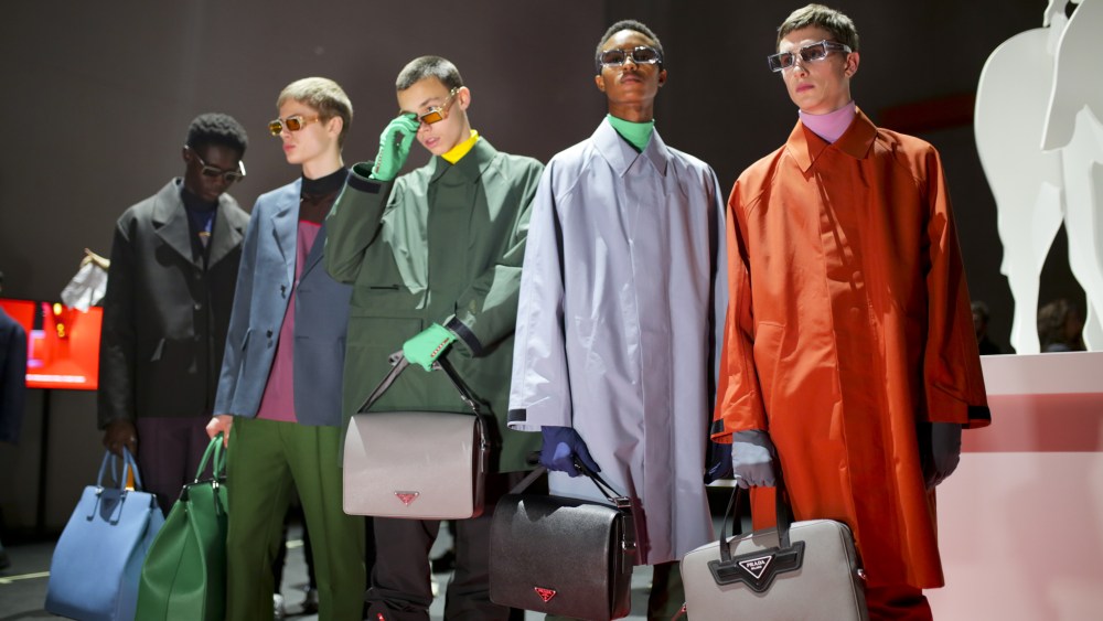 Backstage at Prada Men's Fall 2020