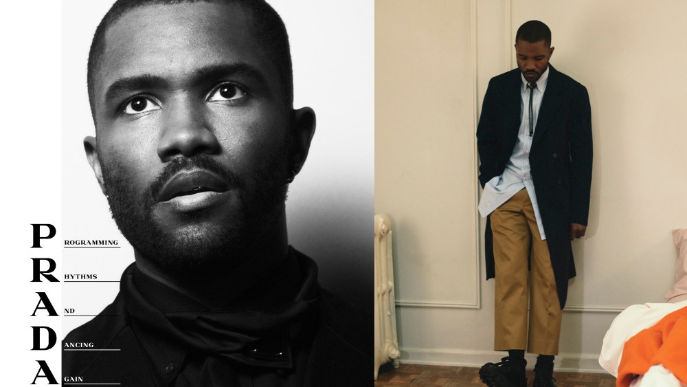 Frank Ocean fronting the Prada men's wear spring 2020 advertising campaign.