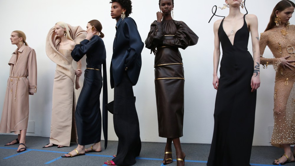 Backstage at Schiaparelli Couture Spring 2020