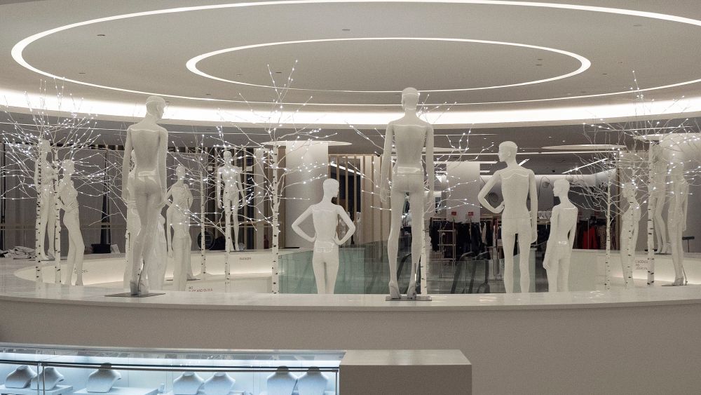 Mannequins and an empty display case are all that remain at the Saks Fifth Avenue women's shop at Brookfield Place, in New York. The shop closed on Jan. 5. Saks has a men's store in the downtown mall that will remain openSaks Store Closes, New York, USA - 08 Jan 2019