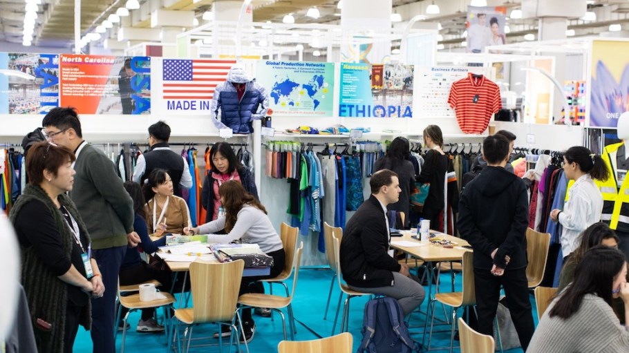 Manufacturers from Ethiopia exhibit at Texworld USA, January 2020.