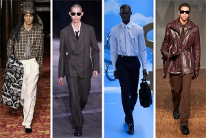 From left: Edward Crutchley, Ermenegildo Zegna, Louis Vuitton, and Off-White
