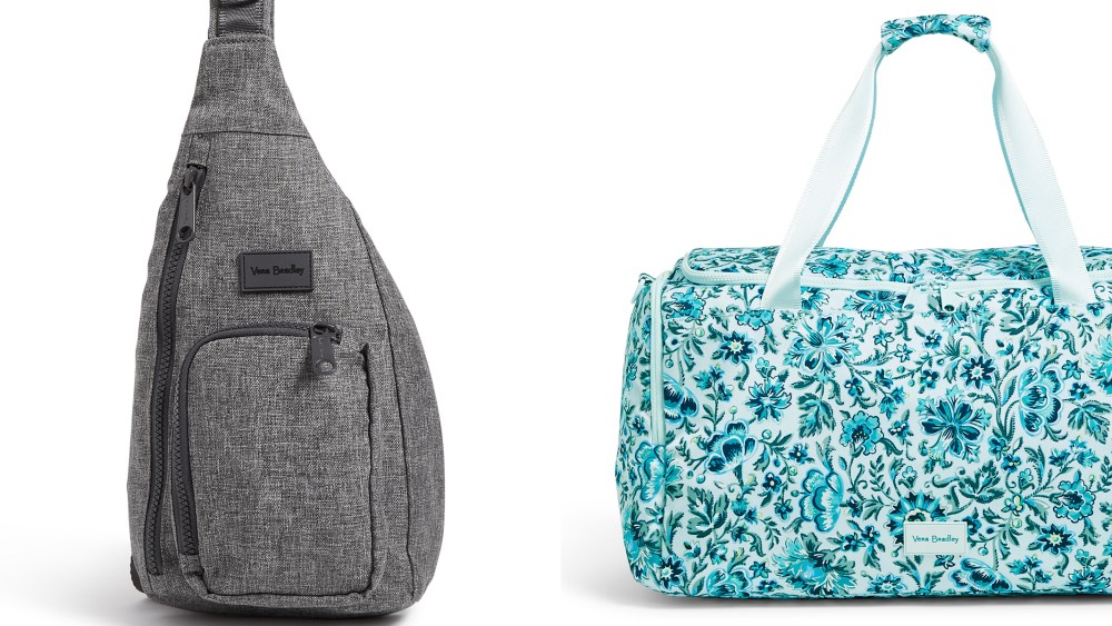 The mini sling backpack and floral travel duffel from Vera Bradley's ReActive line.
