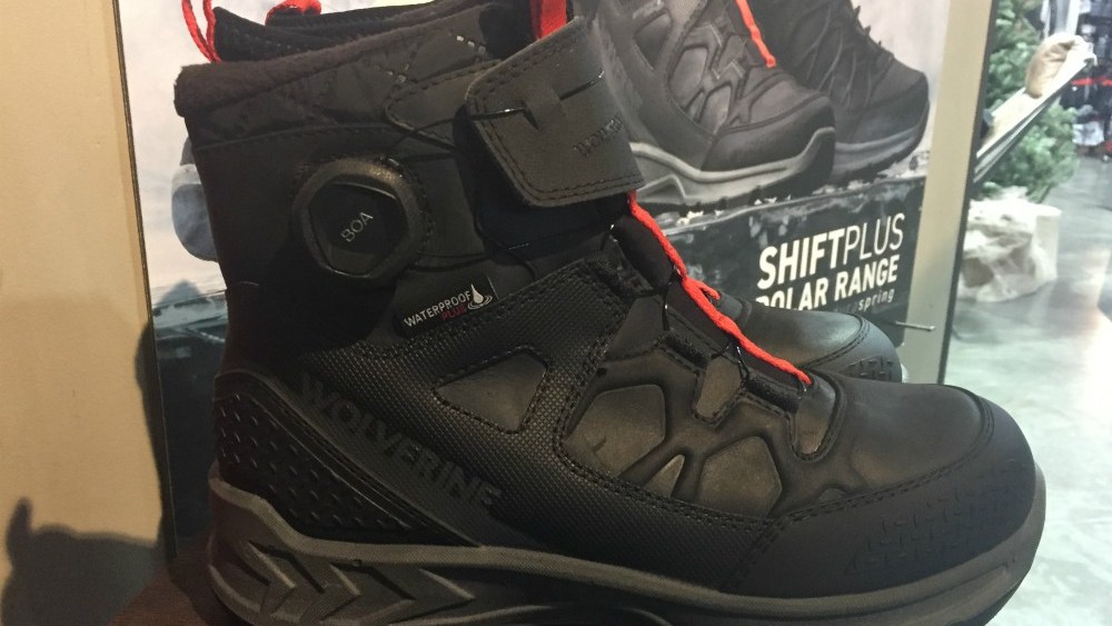 Wolverine's ShiftPlus Polar Range Boa boot drops in September. At Outdoor Retailer's Winter Market, footwear brands showed their most advanced performance features for trails, hiking and messy weather.