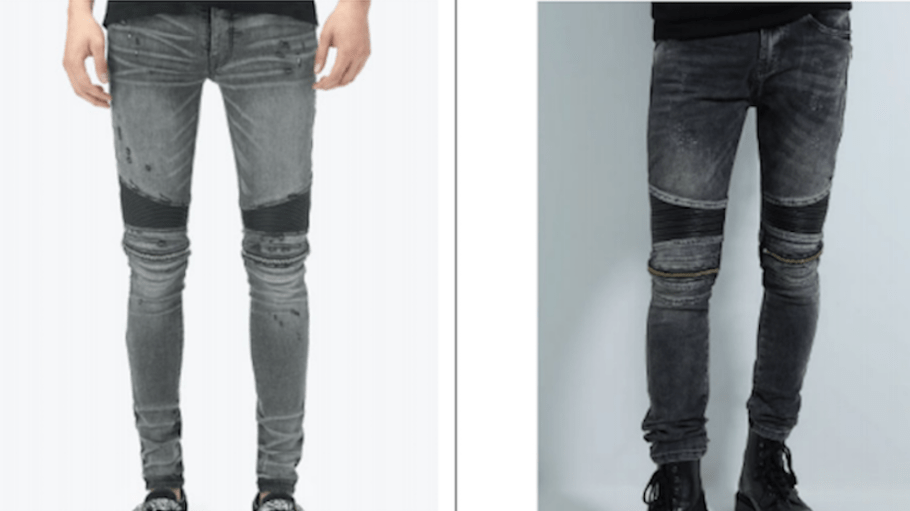 Atelier Luxury Group, owner of AMIRI, sued Zara over similarities between AMIRI’s MX2 jeans and Zara’s Combination Skinny Biker jeans.